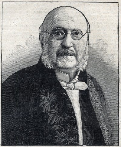 फ्रेंकोइस जूल्स सुइस का पोर्ट्रेट जूल्स साइमन (1814-1896), फ्रांसीसी दार्शनिक और राजनेता, "ले पेटिट पेरिसियन" में द्वारा फ्रेंच स्कूल