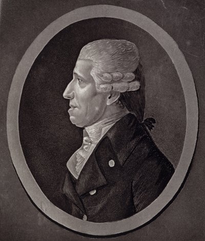 फ्रांज जोसेफ हेडन का चित्रण (1732-1809) द्वारा फ्रेंच स्कूल