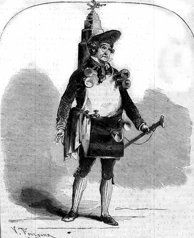 एडोल्फ डी'एनेरी (डेनेरी) (1811-1899) और फर्डिनेंड ड्यूग द्वारा "ले मारचंद डी कोको" में फ्रांसीसी हास्य अभिनेता फ्रेडरिक लेमैत्रे (1800-1876) का पोर्ट्रेट। पेरिस, थिएटर डे ल'अम्बिगु द्वारा फ्रेंच स्कूल