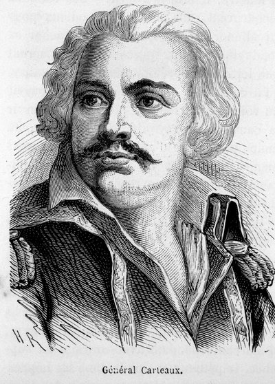 हेनरी मार्टिन द्वारा "" फ्रांस का इतिहास "" में जनरल जीन फ्रेंकोइस कार्टो (1751-1813) का पोर्ट्रेट द्वारा फ्रेंच स्कूल