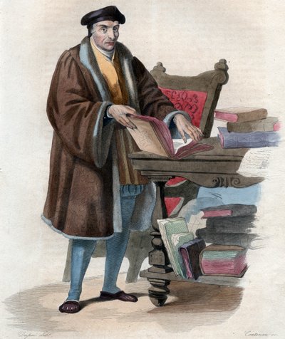 गिलियूम बडे (बडी) (बुडेअस) (1467-1540), फ्रेंच विद्वान का चित्र द्वारा फ्रेंच स्कूल