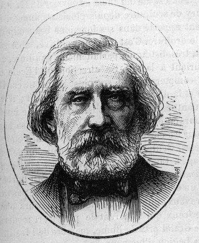 हेनरी लैब्राउस्ट (1801-1875), फ्रांसीसी वास्तुकार का पोर्ट्रेट। 2 मई 1874 को "" ले मोंडे इलस्ट्रे "" n ° 890 में उत्कीर्णन। द्वारा फ्रेंच स्कूल