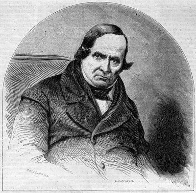 जीन बैप्टिस्ट (जियोवन्नी बतिस्ता) निकोलिनी (1782-1861), इतालवी कवि का पोर्ट्रेट। 5 अक्टूबर के "" ले मोंडे इलस्ट्र्रे "" एन ° 234 में उत्कीर्णन द्वारा फ्रेंच स्कूल