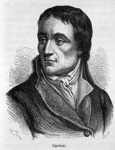 जीन बैप्टिस्ट कैरियर का पोर्ट्रेट (1756 - 1794), फ्रांसीसी राजनेता - हेनरी मार्टिन द्वारा "" L'Histoire de France "" में द्वारा फ्रेंच स्कूल