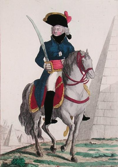18 वीं शताब्दी के अंत में पिरामिड में जीन बैप्टिस्ट क्लेबर (1753-1800) का पोर्ट्रेट (रंगीन उत्कीर्णन) द्वारा फ्रेंच स्कूल