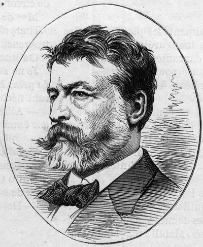 जीन लुई अर्नेस्ट मीसोनियर (1815-1891), फ्रांसीसी चित्रकार का पोर्ट्रेट। 2 मई 1874 को "" ले मोंडे इलस्ट्र्रे "" n ° 890 में उत्कीर्णन। द्वारा फ्रेंच स्कूल