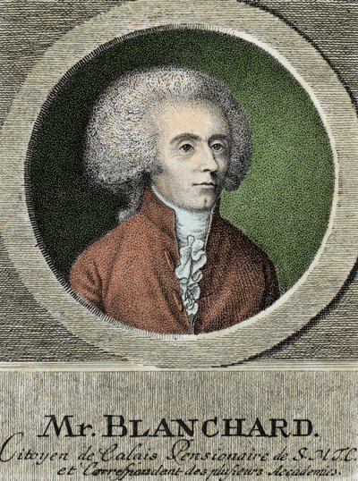जीन पियरे (जीन-पियरे) ब्लैंचर्ड (1753-1809), फ्रेंच एयरोनॉट का पोर्ट्रेट। द्वारा फ्रेंच स्कूल