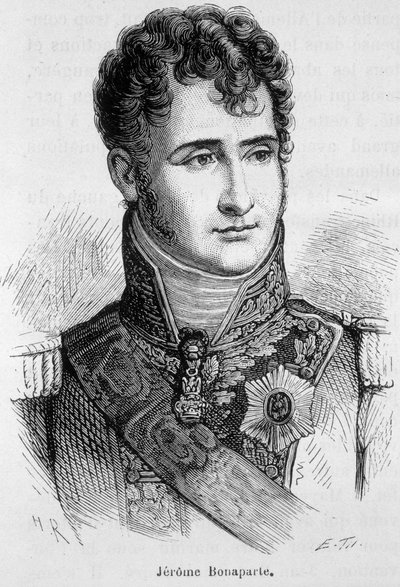 जेरोम बोनापार्ट का पोर्ट्रेट (1784 - 1860) - हेनरी मार्टिन द्वारा "" फ्रांस का इतिहास "" में द्वारा फ्रेंच स्कूल