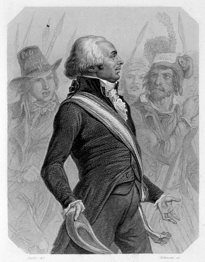 जेरोम पेटियन डी विलेन्यूवे का पोर्ट्रेट (1756-1794), फ्रांसीसी राजनीतिज्ञ। लैमार्टिन द्वारा "गिरोंडिन्स का इतिहास" में द्वारा फ्रेंच स्कूल