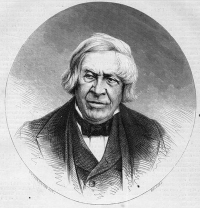 जूल्स मिशेल का पोर्ट्रेट (1798-1874), फ्रांसीसी इतिहासकार और लेखक। 14 फरवरी 1874 के "" ले मोंडे इलस्ट्रे "" एन ° 879 में उत्कीर्णन। द्वारा फ्रेंच स्कूल