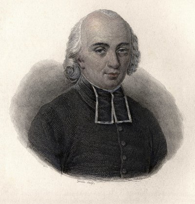 ल'अब्बे रोज़ियर (1734-1793) का पोर्ट्रेट, फ्रांसीसी कृषि विज्ञानी और वनस्पतिशास्त्री। "उपयोगी पुरुषों के चित्र" में द्वारा फ्रेंच स्कूल