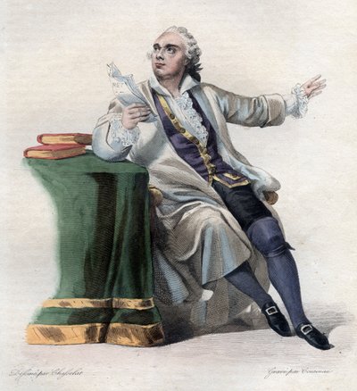 लेकेन का पोर्ट्रेट (1729-1778), फ्रांसीसी अभिनेता। द्वारा फ्रेंच स्कूल