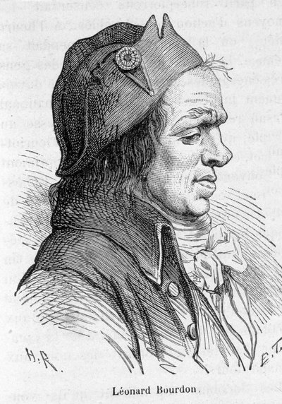लियोनार्ड बॉर्डन (1754-1807) का पोर्ट्रेट, फ्रांसीसी राजनीतिज्ञ - हेनरी मार्टिन द्वारा "" ल'हिस्टोइरे डी फ्रांस "" में द्वारा फ्रेंच स्कूल
