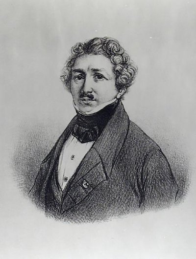 लुई जैक्स डागेरे (1787-1851) का पोर्ट्रेट द्वारा फ्रेंच स्कूल