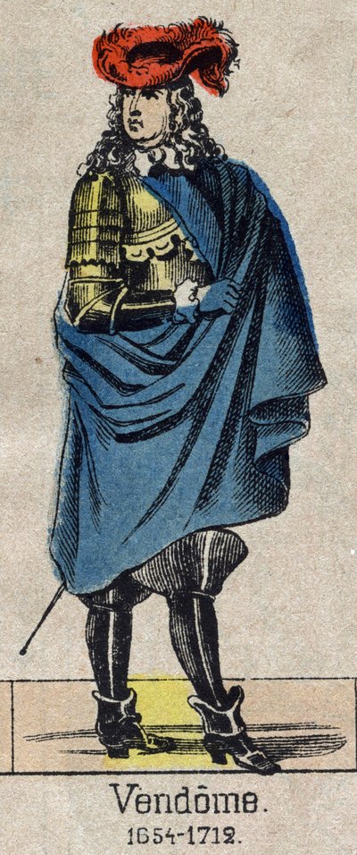 लुई-जोसेफ (लुई जोसेफ) डी बॉर्बन (1645-1712) का पोर्ट्रेट, जिसे ग्रैंड वेंडोम, ड्यूक ऑफ पेंटीविरे और मर्क्यूर, फिर ड्यूक ऑफ वेंडोम और फ्रांस की जोड़ी के रूप में जाना जाता है। 19वीं सदी के अंत से एपिनल की छवि। द्वारा फ्रेंच स्कूल
