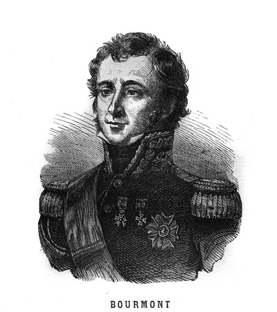 लुई अगस्टे विक्टर डी घैसने डी बोरमोंट (1773-1846), फ्रांस के मार्शल का पोर्ट्रेट। "लेस इलस्ट्रेशन्स डी ल'आर्मी फ़्रैन्काइज़ डे १७८९ ए १८८०" में उत्कीर्णन द्वारा फ्रेंच स्कूल