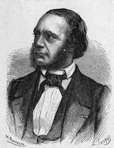 लुई ब्रेगुएट का पोर्ट्रेट (1804 - 1883), घड़ीसाज़ और टेलीग्राफी उपकरण के आविष्कारक - "" एल्बम डे ला साइंस में; प्रसिद्ध वैज्ञानिक; महान खोजें ”” ”1896। द्वारा फ्रेंच स्कूल