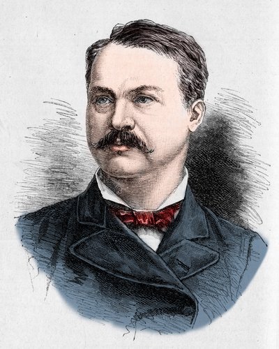 कनाडा के कवि और नाटककार लुई होनोर (लुई होनोर) फ्रीचेट (1839-1908) का पोर्ट्रेट। 9 सितंबर 1882 के "" ले मोंडे इलस्ट्र्रे "" एन ° 1328 में चार्ल्स जॉर्जेस द्वारा उत्कीर्णन। द्वारा फ्रेंच स्कूल