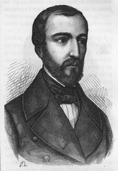 फ्रांसीसी राजनीतिज्ञ एम. डी फॉलौक्स का पोर्ट्रेट (1811 - 1886)। हेनरी मार्टिन द्वारा L'Histoire de France से उत्कीर्णन। एसडी 19 वीं सदी। द्वारा फ्रेंच स्कूल