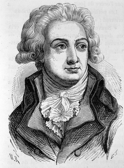 मैरी जीन हेरॉल्ट डी सेशेल्स (1759-1794) का पोर्ट्रेट, फ्रांसीसी राजनीतिज्ञ - हेनरी मार्टिन द्वारा "ल'हिस्टोइरे डी फ्रांस" में द्वारा फ्रेंच स्कूल
