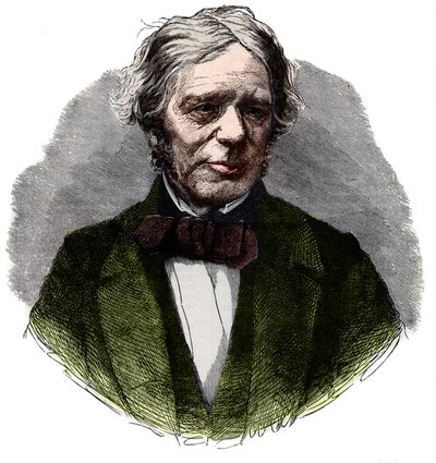 माइकल फैराडे का पोर्ट्रेट (1791-1867), अंग्रेजी केमिस्ट और भौतिकशास्त्री। द्वारा फ्रेंच स्कूल