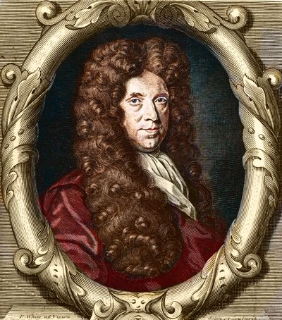 पोर्टेम ऑफ नेरेमिया ग्रे (1641-1721) अंग्रेजी वनस्पतिशास्त्री। द्वारा फ्रेंच स्कूल