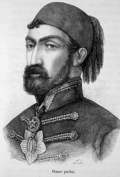 ओमर पाचा का पोर्ट्रेट - हेनरी मार्टिन द्वारा "" फ्रांस का इतिहास "" में द्वारा फ्रेंच स्कूल