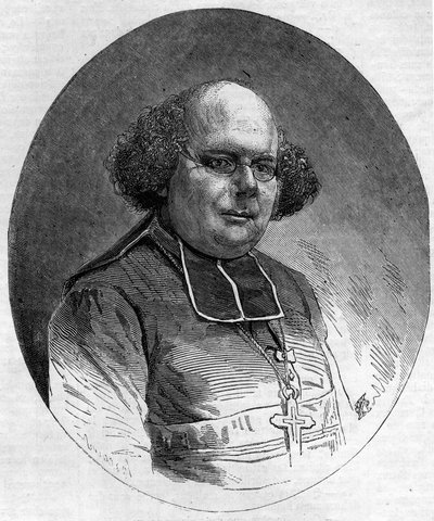 1861 से 1865 तक मार्सिले के बिशप पैट्रिस क्रूस (1815-1866) का पोर्ट्रेट। 21 सितंबर के "ले मोंडे इलस्ट्रे" एन ° 232 में उत्कीर्णन द्वारा फ्रेंच स्कूल