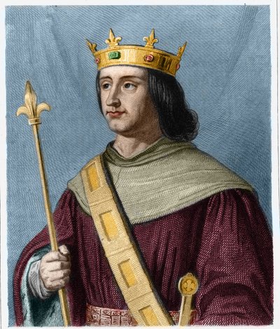 फिलिप VI डी वालोइस (1294 - 1350), फ्रांस के राजा का पोर्ट्रेट - लवली द्वारा "" हिस्टोइरे डेस फ़्रैंकैस "" में, उत्कीर्णन, एन डी। द्वारा फ्रेंच स्कूल