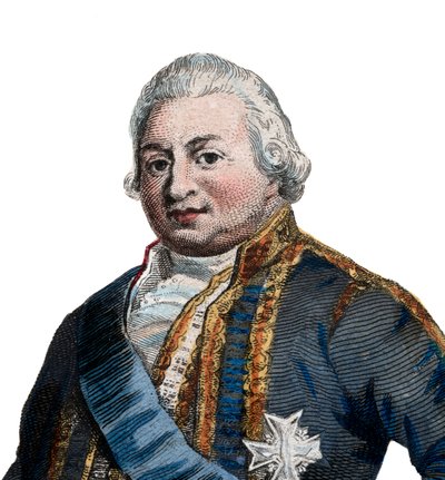 सैंट ट्रोपेज़ के पियरे आंद्रे डे सफ़रन का पोर्ट्रेट, सफ़्रेन (1729-1788), फ्रेंच एडमिरल की ज़मानत। द्वारा फ्रेंच स्कूल