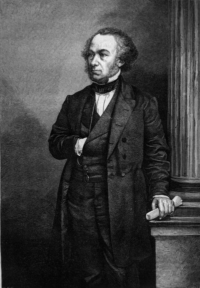 रिचर्ड कोबडेन (1804-1865), अंग्रेजी उद्योगपति और राजनीतिज्ञ का पोर्ट्रेट। "" ले मैगासिन सुरम्य" में उत्कीर्णन द्वारा फ्रेंच स्कूल