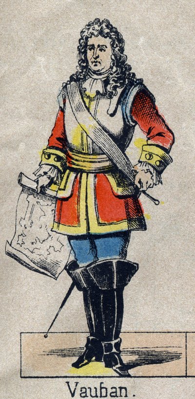 वुबन सेबेस्टियन द प्रेस्ट्रे (1633-1707) का पोर्ट्रेट, फ्रांस का मारेचल। 19वीं सदी के अंत से एपिनल की छवि। निजि संग्रह। द्वारा फ्रेंच स्कूल