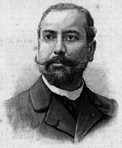 विक्टर थियोफाइल लियोटार्ड (1858-1916), फ्रांसीसी फार्मासिस्ट और औपनिवेशिक खोजकर्ता का पोर्ट्रेट। 29 जनवरी के "" जर्नल डेस वॉयेज "" में उत्कीर्णन द्वारा फ्रेंच स्कूल