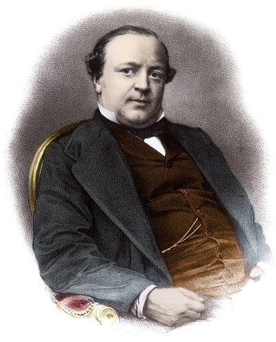 फ्रांसीसी वकील चार्ल्स एलेक्जेंडर लाचौड (1818-1882) का पोर्ट्रेट - 19वीं सदी का निजी संग्रह उत्कीर्णन द्वारा फ्रेंच स्कूल