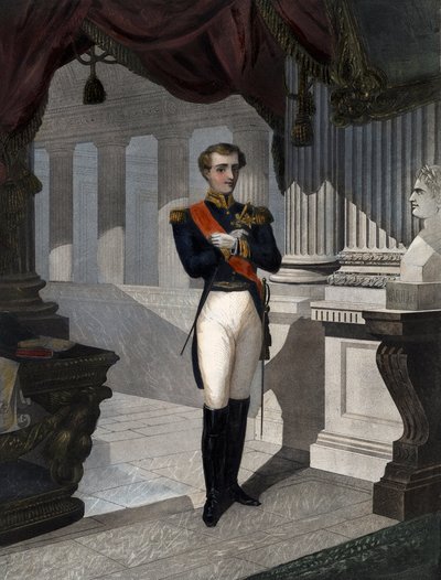 रोम के राजा नेपोलियन द्वितीय का पोर्ट्रेट, ड्यूक ऑफ रीचस्टेड (1811-1832) सम्राट नेपोलियन I (1769-1821) का पुत्र" पर्नेल द्वारा उत्कीर्णन द्वारा फ्रेंच स्कूल