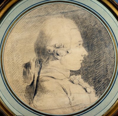 मार्क्विस डी साडे का पोर्ट्रेट (1740-1814) बेनामी ड्राइंग। 18वीं सदी का निजी संग्रह द्वारा फ्रेंच स्कूल