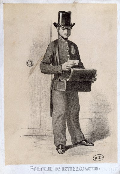 डाकिया, c.1865 द्वारा फ्रेंच स्कूल