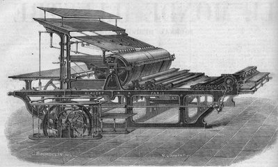 प्रिंटिंग: एम. अलौजेट द्वारा टाइपोग्राफिक मशीन machine द्वारा फ्रेंच स्कूल