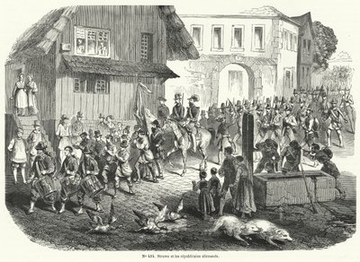 गुस्ताव स्ट्रुवे और जर्मन गणराज्यों का जुलूस, 1848 की क्रांति द्वारा फ्रेंच स्कूल