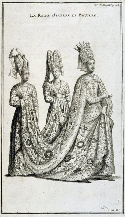बवेरिया की रानी इसाबाऊ (इसाबेला, एलिजाबेथ) (1371-1435) द्वारा फ्रेंच स्कूल