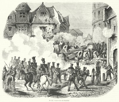 फ्रैंकफर्ट, जर्मनी में विद्रोह, सितंबर 1848 द्वारा फ्रेंच स्कूल