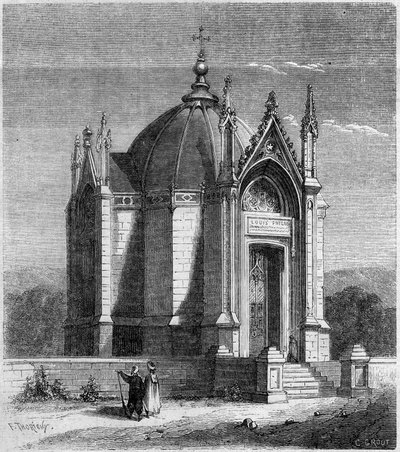 धार्मिक वास्तुकला: चैपल सेंट लुइस (1842), कार्थेज, ट्यूनीशिया का बाहरी दृश्य द्वारा फ्रेंच स्कूल