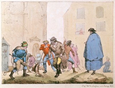 पेरिस में रोडस्वेपर्स, c.1820 द्वारा फ्रेंच स्कूल