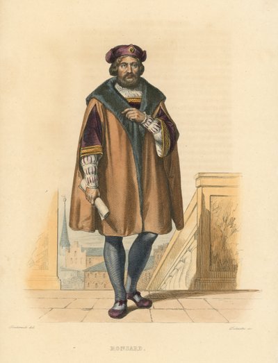 Ronsard (रंगीन उत्कीर्णन) द्वारा फ्रेंच स्कूल