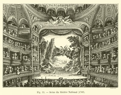 सीन डू थिएटर नेशनल, 1789 द्वारा फ्रेंच स्कूल