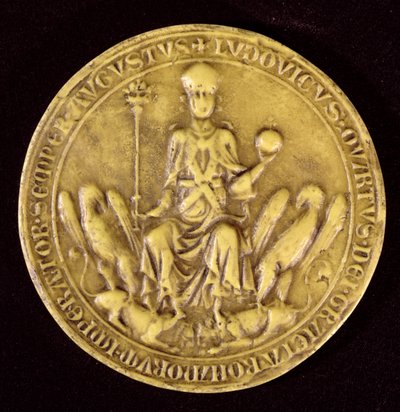 लुई चतुर्थ डे बावेरियर (1287-1347) 13 वीं -14 वीं शताब्दी की मुहर द्वारा फ्रेंच स्कूल