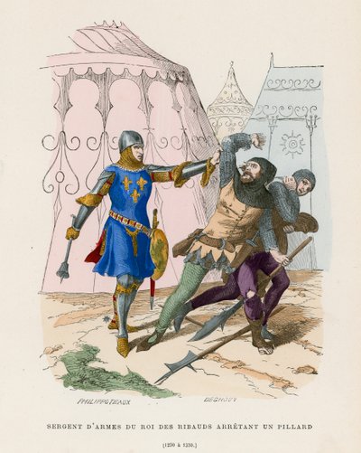1290-1330 को लूटपाट करने वाले हथियार रखने वाले सार्जेंट द्वारा फ्रेंच स्कूल