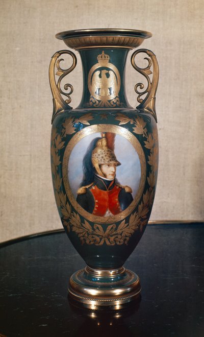 लुई बोनापार्ट (1778-1846) (चीनी मिट्टी के बरतन) का चित्रण सेवरेस फूलदान द्वारा फ्रेंच स्कूल
