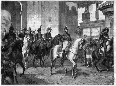 9 जुलाई 1812 को एम्पायर काउंट सुचेत के मारेचल के आदेश के तहत फ्रांसीसी सेना द्वारा वालेंसिया की घेराबंदी और कब्जा - 1812 में एंट्री डू मारेचल लुई गेब्रियल सुचेत à वालेंसिया - "हिस्टोइरे डे ल'एनर्जी में वाणिज्य दूतावास के इतिहास के बाद" एडोल्फ द्वारा फ्रेंच स्कूल