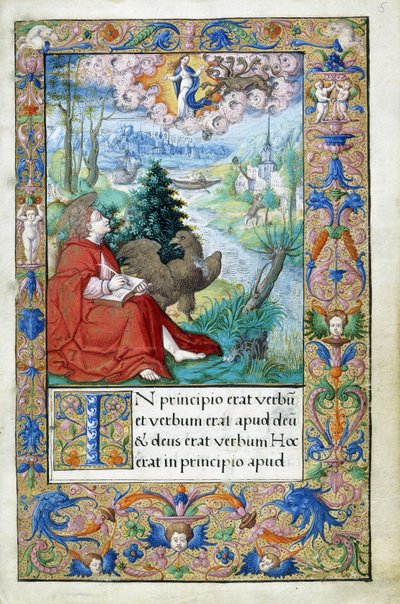 पेटकोस के सेंट जॉन, फ्रेंकोइस I, c.1532-1540 के लिए बनाई गई किताबों के घंटे से द्वारा फ्रेंच स्कूल